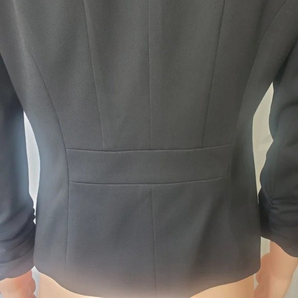 EXPRESS Woman's Blazer Ruched 3/4 Seeves Business Formal Casual - Picture 3 of 3